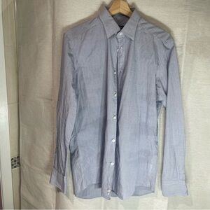Z Zegna Casual Light Gray Button Down Shirt